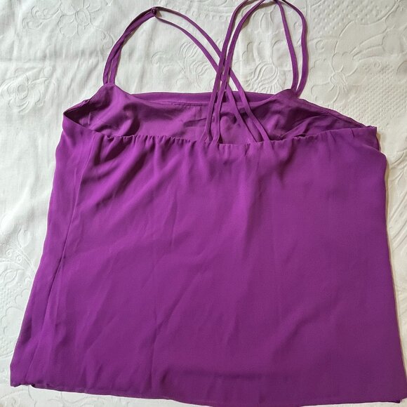 NEW BANANA REPUBLIC Womens 12 Purple Plum Fully Lined CAMISOLE ,Spaghetti Straps - Picture 3 of 7